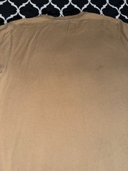 Carhartt Mens Short Sleeve T-Shirt Size Large Tan Loose Fit Casual Work Wear