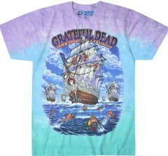 NEW Grateful Dead Liquid Blue Ship of Fools S M L 2X 4X 5X 6X Tie Dye