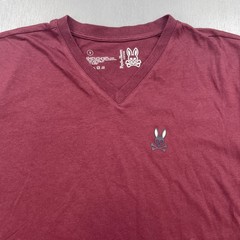 Psycho Bunny Shirt Men Small V Neck Cotton Blend Short Sleeve Logo Robert Godley