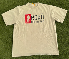 Rare Vintage 90s Ecko Unltd MindLabs Graphic Cream T Shirt Mens Size Large