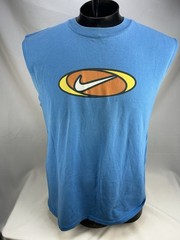 Vintage Nike Shirt Mens M Tank Sleeveless Center Swoosh Basketball Made In USA