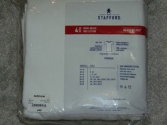 Stafford Premium Men Medium 4 Pack Short Sleeve Crew Neck T-Shirt Heavyweight