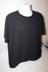 KITH Mens XL Seersucker Ribbed Fabric Lightweight T Shirt Drawstring Waist Black