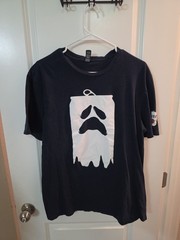 Miller Lite Beer Ghost Can T-Shirt Size XL Halloween Blue Scary Face