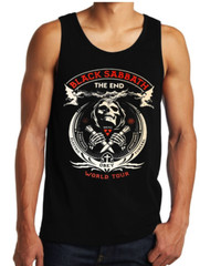 BLACK SABBATH THE END WORLD TOUR HEAVY metal Band Black Tank Top Men’s Sizes