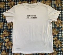 Rare Sunset On Sunset Hollywood Los Angeles high Resolution Picture Shirt Sz L