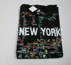 Brand New Men’s NYC New York City Manhattan MTA Licensed Subway Map T-Shirt M