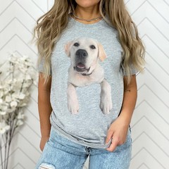 Custom Photo Dog Comfort Tee Personalized Pet Picture Shirt Gift