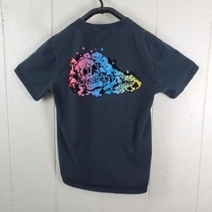 Converse Shirt Mens Medium Black Crew Neck Short Sleeve Graphic Stretch Pullover