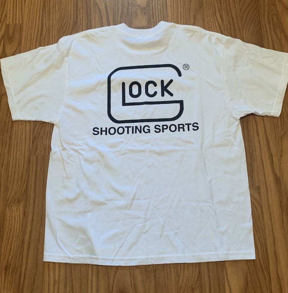 Vintage Glock Shooting Sports Promo Delta Pro Men Large White 90s Deadstock