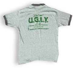 Vintage Single Stitch 1970s/80s UGLY Bartender Election T Shirt Single Stitch