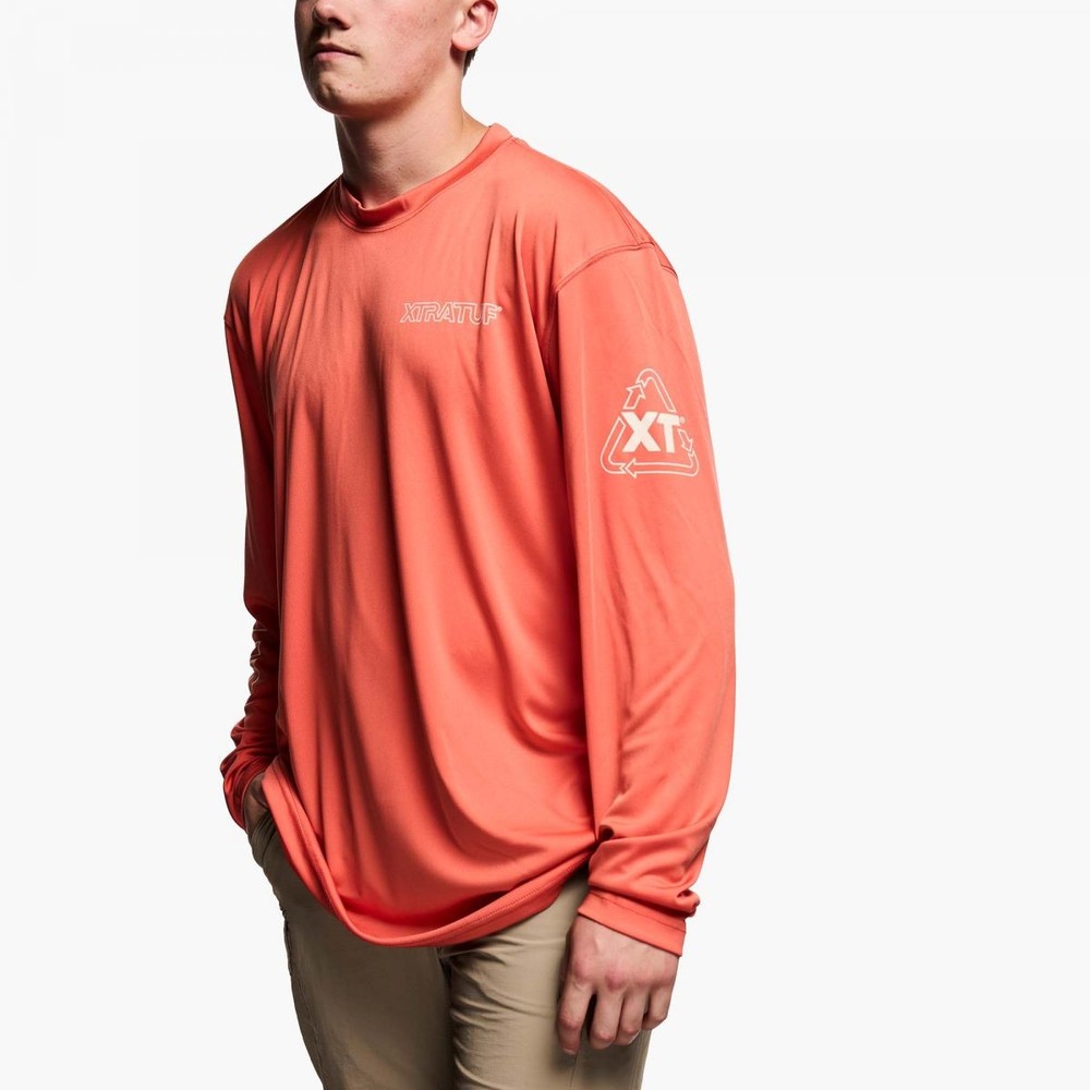 XTRATUF Men’s Long Sleeve Tee Deep Sea Coral – XALS400, Deep Sea Coral
