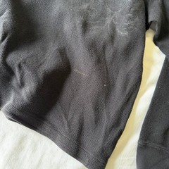 Y2K Aeropostale Black Waffle Knit Thermal Shirt Gothic Logo Biker Medium