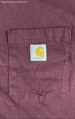 Carhartt Men’s K87 Workwear Pocket T-Shirt Burgundy Red Loose Fit Sz 2XL