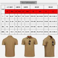 Men’s Quick Dry Tactical Polo T-Shirt Combat Short Sleeve Team Work Casual Shirt