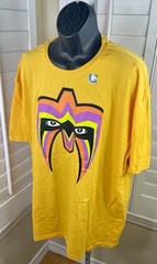 The Ultimate Warrior Wrestling ‘Mask’ WWE/WWF Gold T-Shirt, Men’s Size 3XL, NWOT
