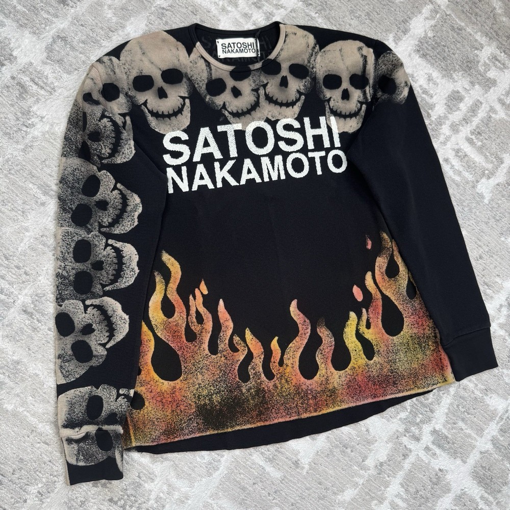 Satoshi Nakamoto Lost Boys Skull Thermal Long Sleeve Shirt