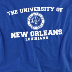 The University of New Orleans Adult T-Shirt Circle Logo, Royal Blue, S-5XL