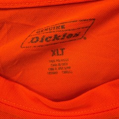 Genuine Dickies Mens XLT Safety Orange Pocket T-Shirt Performance Workwear