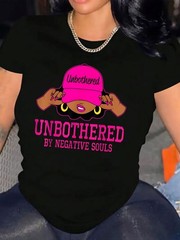 Unbothered By Negative Souls Sassy Streetwear Plus Size Casual Gift Unisex Tee
