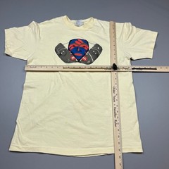 Hanes Beefy-T Graphic T-Shirt Mens L Cream Indigenous Mask Vintage Paper Thin