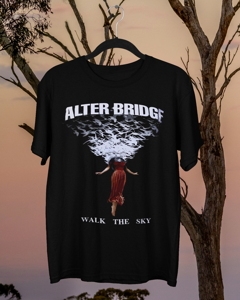 Rare Alter Bridge Walk The Sky Short Sleeve Black T Shirt S to 5XL Gift