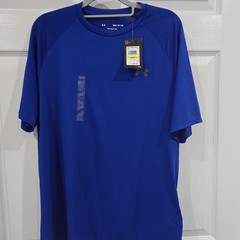 New With Tags Under Armour Men’s Shirt Blue M Short Sleeve UA Tech 2.0
