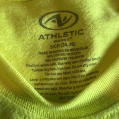 Athletic Works Loose Fit No Pocket Cotton Tee Men Sz S (34-36) NWT Acid Yellow