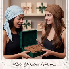 4 Pack Chemo Headwear for Women, Pre-Tied Turban Headwrap, Soft Stretchy Chem…