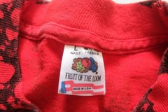 FRUIT OF THE LOOM VTG SNAP ON TOOL RACING USA AOP ALL OVER PRINT T SHIRT SZ L