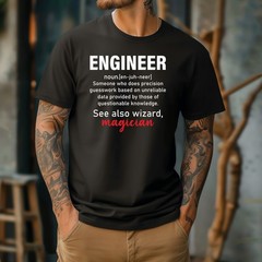 Engineer T-Shirt – See Also: Magician, Funny Engineering Tee, Humor Gift Shirt