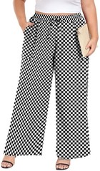 Women’s Plus Size Wide Leg Pants Palazzo High Waisted Pants for Women Plus Si…