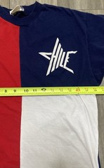 Vintage Mani Hile Color Block T Shirt Mens S Red White Blue Graphic Tee Texas