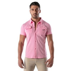 TOF PARIS T-Shirts Short-Sleeved Cotton Pique Shirt Pink 33