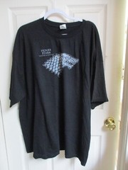 Game Of Thrones Stark Winter Is Coming T-Shirt Men’s Black 3XLT Never Worn