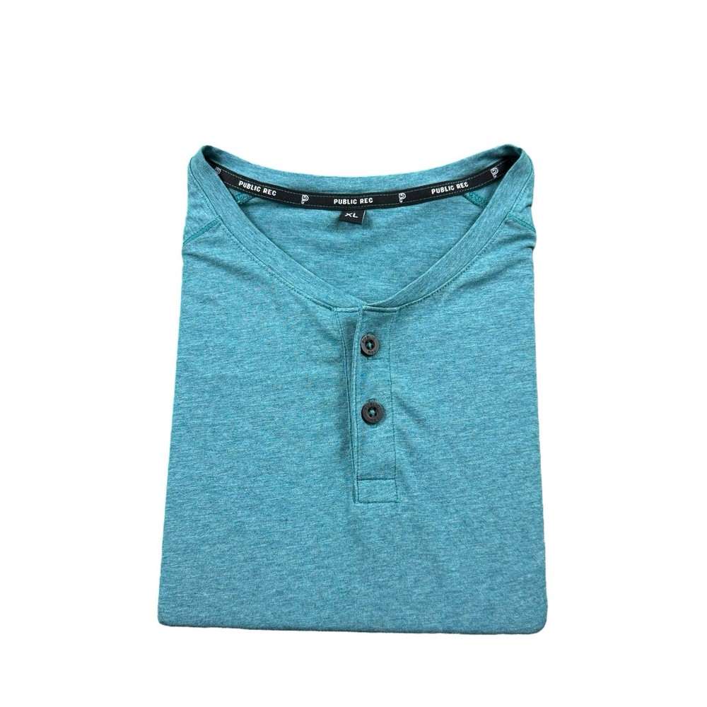 Public Rec Vibrant Blue Performance S/S Henley Shirt Size Men’s XL