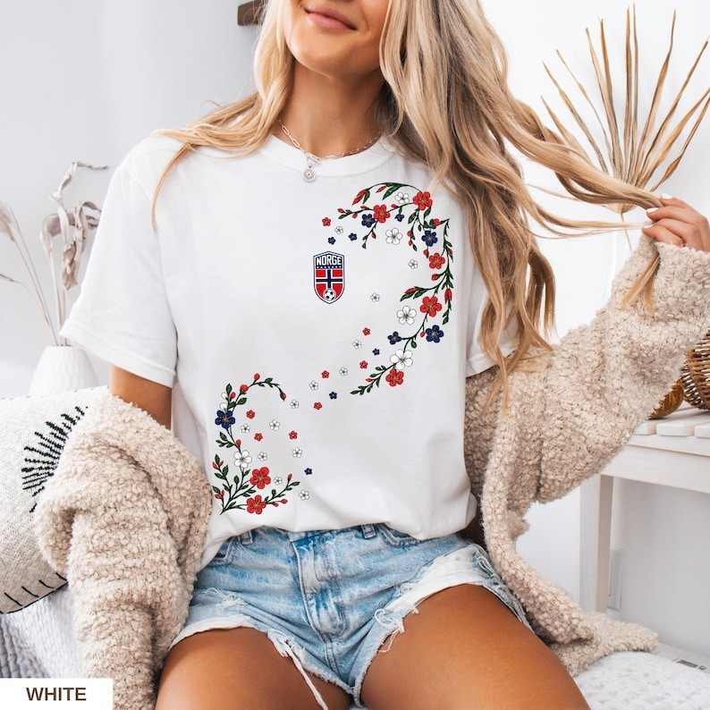 Norway Fan Shirt Norge Fotball Fan Soccer Game Day T-Shirt