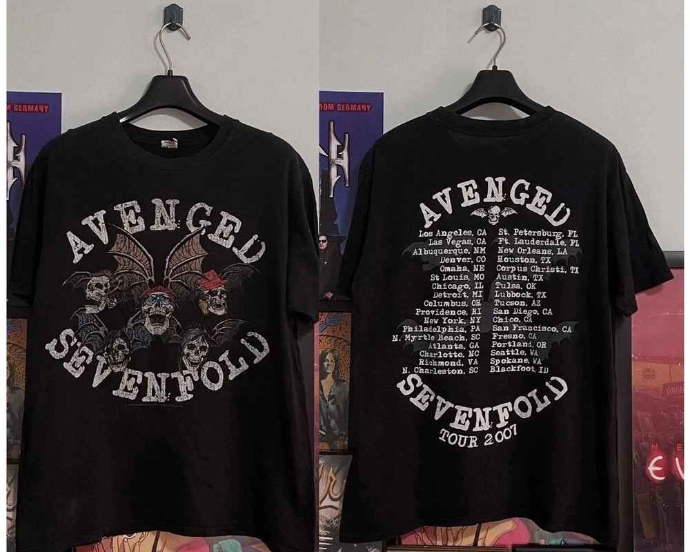 VTG 2007 Avenged 1Sevenfold A7X US Tour Shirt S-5XL