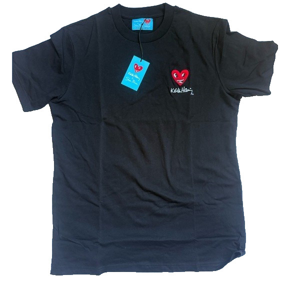 NEW Keith Haring x Shoe Palace Black Graphic T-Shirt 100% Cotton Men’s Size Med