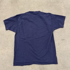 Vtg 80s Grunge Anvil Single Stitch XL Blue Graphic Tee T Shirt Webster Spring Co