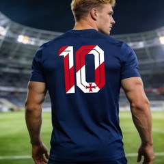 Three Lions Football England Shirt Quick Dry Breathable Sport Graphic Tee Men