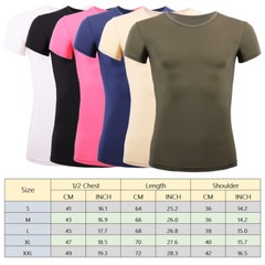 Mens Sport Gym T-Shirt Sexy Muscle Tops Fitness Short Sleeve Tee V-Neck Tights