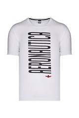 AERONAUTICA MILITARY MENS WHITE COTTON T-SHIRT MADE IN ITALY
