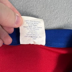 VTG Majestic 131s Jersey T-Shirt Small Red Blue V-Neck Baseball Style 90s USA