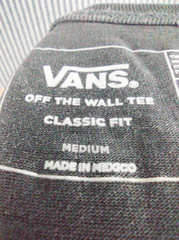 VANS T – Shirt Dark Grey SS Cotton Men’s Medium Neon Green Red Yellow Graphic