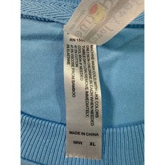 Royal Avalon Mens XL Bamboo Cotton UPF 50+ Sun Protection T-Shirt Sky Blue