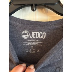 Jedco Jeep Men’s 100% Cotton Long Sleeve T Shirt Logo Gray Size XL Crewneck