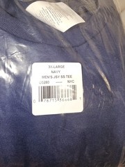 Hanes Men’s ComfortSoft 100% Cotton Lay Flat Collar T-Shirt, Navy 3XL – 4 Pack