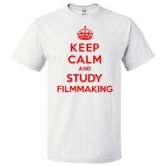 Keep Calm and Study Filmmaking T shirt Funny Tee