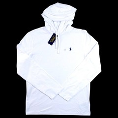 RLX Ralph Lauren Hoodie Shirt Mens S White Long Sleeve Classic Tee $69 NEW